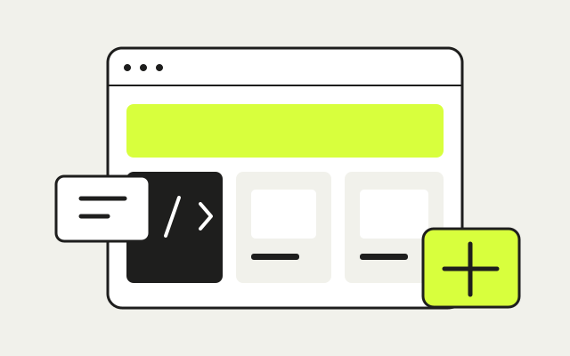 Illustration of reusable theme sections and product cards